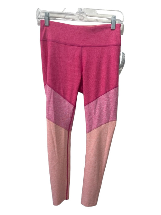 Outdoor Voices Size S Pink Polyester Blend Colorblock Paneled Heathered Leggings Pink / S