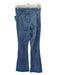 We The Free Size 30 Med Wash Cotton Denim Pleated High Rise Flare Jeans Med Wash / 30