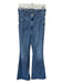 We The Free Size 30 Med Wash Cotton Denim Pleated High Rise Flare Jeans Med Wash / 30