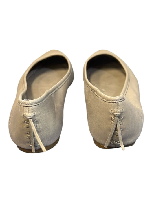 Frye Shoe Size 8.5 Light Gray Leather Pointed Toe Flat Slip On Shoes Light Gray / 8.5