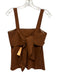 Theory Size S Brown Linen Blend Tie Back Straps Top Brown / S