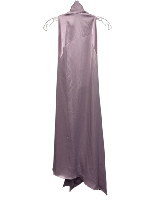 Amsale Size 6 Lilac Polyester Halter High Neck Zip Close Satin Dress Lilac / 6
