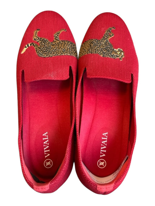 Vivaia Shoe Size 37 Black & Brown Canvas Cheetah Flats Black & Brown / 37