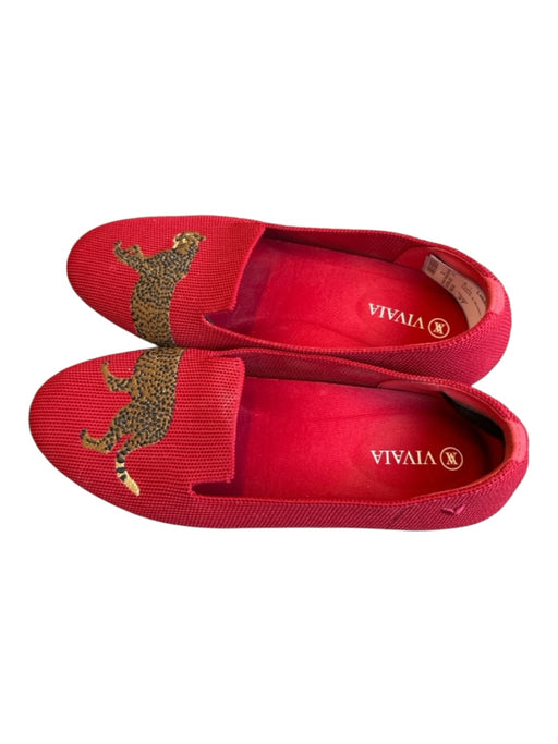 Vivaia Shoe Size 37 Black & Brown Canvas Cheetah Flats Black & Brown / 37