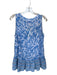 Lilly Pulitzer Size S Blue & White Polyester Sleeveless Flowers Peplum Top Blue & White / S