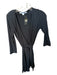 Diane Von Furstenberg Size 6 Black Rayon Blend Long Sleeve Wrap Dress Black / 6