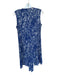 Diane Von Furstenberg Size 6 Blue & White Viscose Sleeveless Snake Print Dress Blue & White / 6