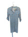 J. McLaughlin Size S Blue & Orange Nylon Long Sleeve Abstract Button Down Dress Blue & Orange / S