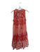 Chelsea & Theodore Size Est M Orange & White Cotton Sleeveless Flowers Dress Orange & White / Est M