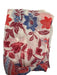 Tory Burch White & Red Flora & Fauna Fringe Edging Wrap scarf White & Red
