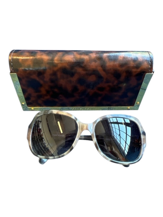 Tory Burch Tortoiseshell Acetate Gold hardware Square Polarized Sunglasses Tortoiseshell