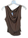 OGL Size M Brown viscose, nylon & spandex Cowl Neck Sleeveless Top Brown / M