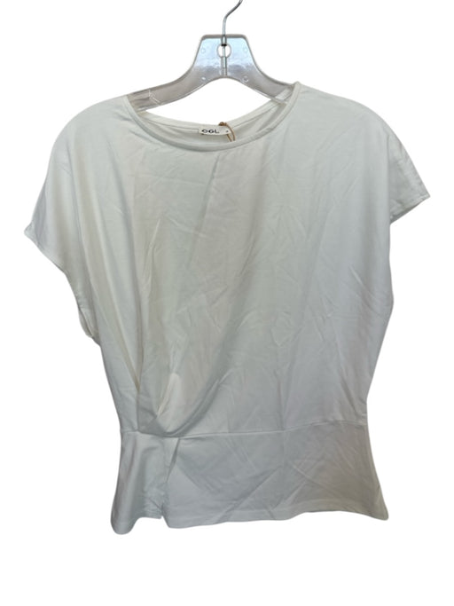 OGL Size M White viscose, nylon & spandex Cap Sleeve Tucked\ Top White / M