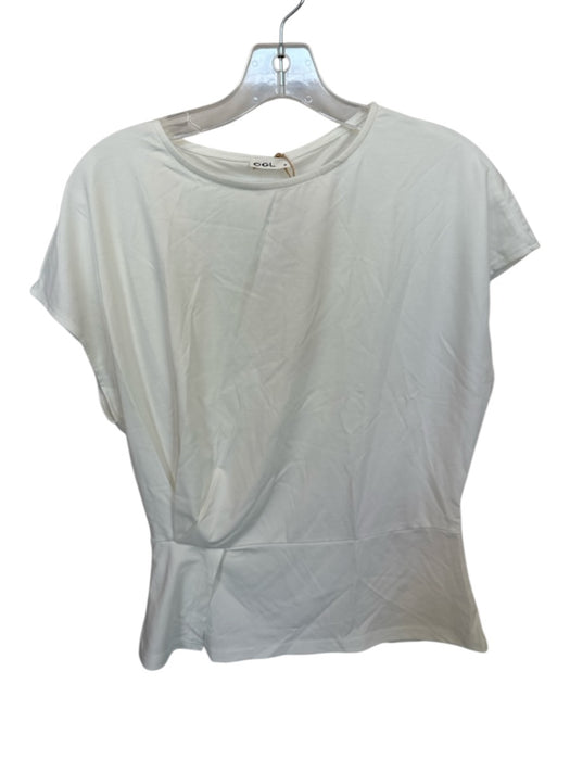 OGL Size M White viscose, nylon & spandex Cap Sleeve Tucked\ Top White / M