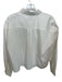 Tuckernuck Size M White Cotton Blend Button Front Cropped Long Sleeve Top White / M