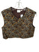 Julia Amory Size S Brown & Teal Cotton Blend Waxed  Ultra High Rise Cropped Vest Brown & Teal / S