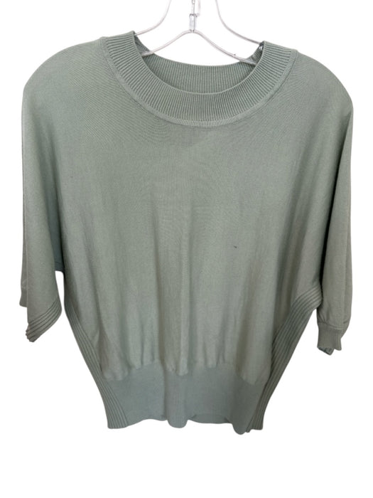 Tory Burch Size S Seafoam Green Merino Wool Half Sleeve Ribbed Cinched Sweater Seafoam Green / S