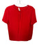 Tory Burch Size 8 Red Polyester Short Sleeve Front Clasp close Top Red / 8
