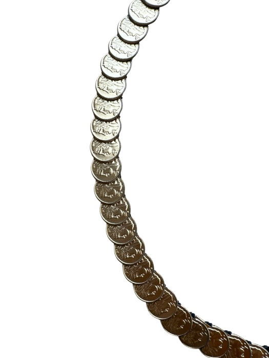 Unknown Metallic Roman Coin clasp closure Stretch Belts Metallic / Est M