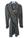 All Saints Size 10 Charcoal Wool Long Sleeve Buttons Belted Full Length Coat Charcoal / 10
