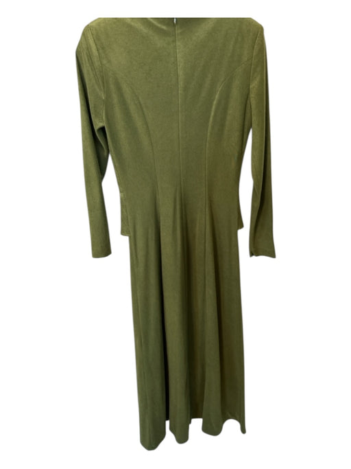 Mascara Size 4 Green Long Sleeve Chevron Front Zip GHW Dress Green / 4