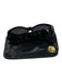 Versace Black & Gold Plastic Oval Gold Hardware Medusa Vintage Sunglasses Black & Gold