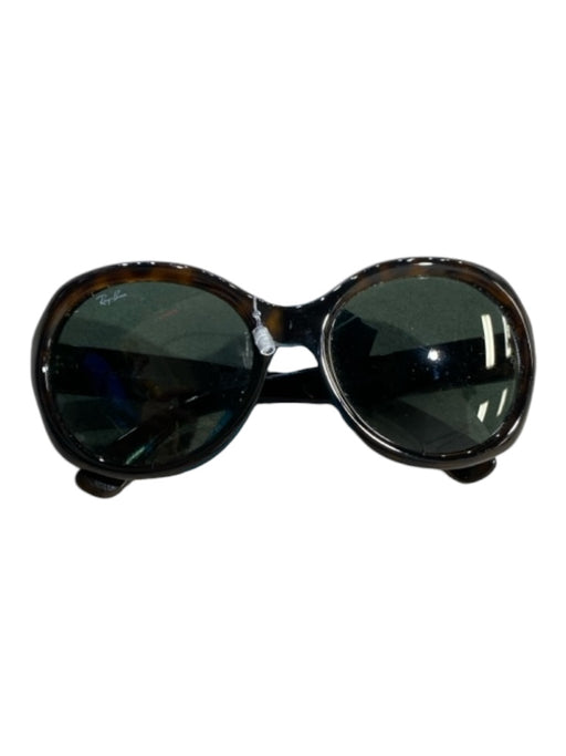 Ray Ban tortoise Plastic Round Lens Oversized Tinted Lens Logo Sunglasses tortoise