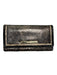 Brahmin Black & Brown Snakeskin Bi-Fold Snap Closure Accordian Wallets Black & Brown