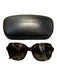 Alexander McQueen tortoise Plastic Square Round Lens Logo tinted lens Sunglasses tortoise