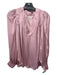 Zadig & Voltaire Size S Pale Pink Polyester Blend V Neck Long Sleeve Top Pale Pink / S