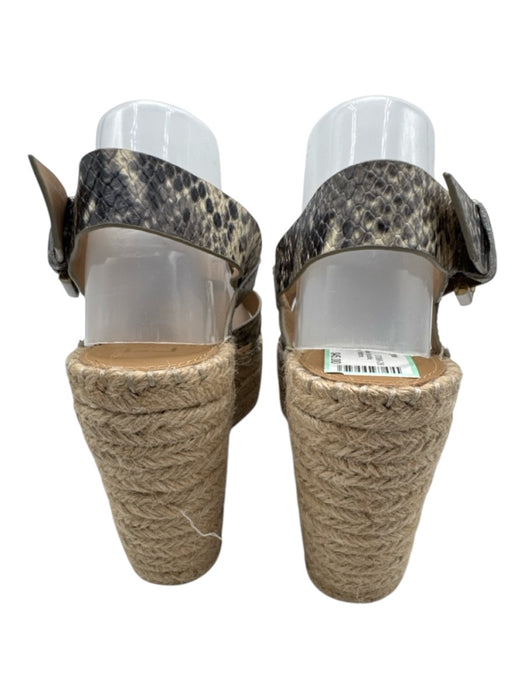 Marc Fisher Shoe Size 9.5 Grey & Multi Open Toe Ankle Buckle Wedge Sandals Grey & Multi / 9.5