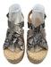 Marc Fisher Shoe Size 9.5 Grey & Multi Open Toe Ankle Buckle Wedge Sandals Grey & Multi / 9.5