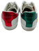 Gucci Shoe Size 35.5 White, Red, Green Leather Metallic stars Low Top Sneakers White, Red, Green / 35.5