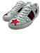 Gucci Shoe Size 35.5 White, Red, Green Leather Metallic stars Low Top Sneakers White, Red, Green / 35.5
