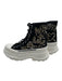 Alexander McQueen Shoe Size 6 Black & White Canvas Lug Sole Lace Up Sneakers Black & White / 6