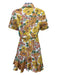 Zimmerman Size 0P Orange, Yellow, Green Linen Floral Mini Button up Dress Orange, Yellow, Green / 0P