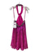 Mac Duggal Size 0 Magenta Polyester Sequins Faux Diamond Halter Dress Magenta / 0