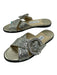 Jimmy Choo Shoe Size 35 Silver & Gold Leather Sequins Buckle Detail Sandals Silver & Gold / 35