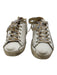 Golden Goose Shoe Size 35 White, Gold, Gray Leather Metallic Laces Sneakers White, Gold, Gray / 35