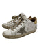 Golden Goose Shoe Size 35 White, Gold, Gray Leather Metallic Laces Sneakers White, Gold, Gray / 35