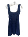 FP One Size XS Navy Blue Rayon Sleeveless Crochet Lace Dress Navy Blue / XS