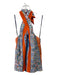 Ramy Brook Size XS Blue & Orange Silk Printed Halter Sleeveless Geometric Top Blue & Orange / XS