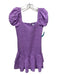 Likely Size 6 Purple Cotton Eyelet smocked Short Puff Sleeve Flounce Hem Dress Purple / 6