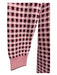 Barrie Ltd. Size L Pink, Burgundy, White Cashmere & Cotton Knit check Dress Pink, Burgundy, White / L