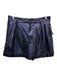 Alice + Olivia Size 4 Navy Blue Terylene Blend Faux Leather High Rise Shorts Navy Blue / 4