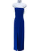 Solace London Size 6 Blue Polyester Sleeveless Split Maxi Back Zip Dress Blue / 6