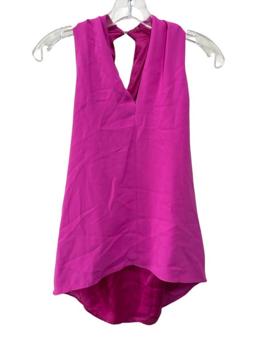 Trina Turk Size M Pink Polyester Sleeveless Buckle Hook & Eye Top Pink / M