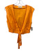 Nicholas Size 4 Orange Cotton Sleeveless Tie Waist Crop Top Orange / 4