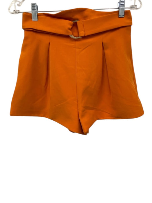 Camila Coelho Size Small Orange Polyester Blend High Rise Pleated Short Set Orange / Small