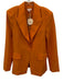 Camila Coelho Size Small Orange Polyester Blend High Rise Pleated Short Set Orange / Small
